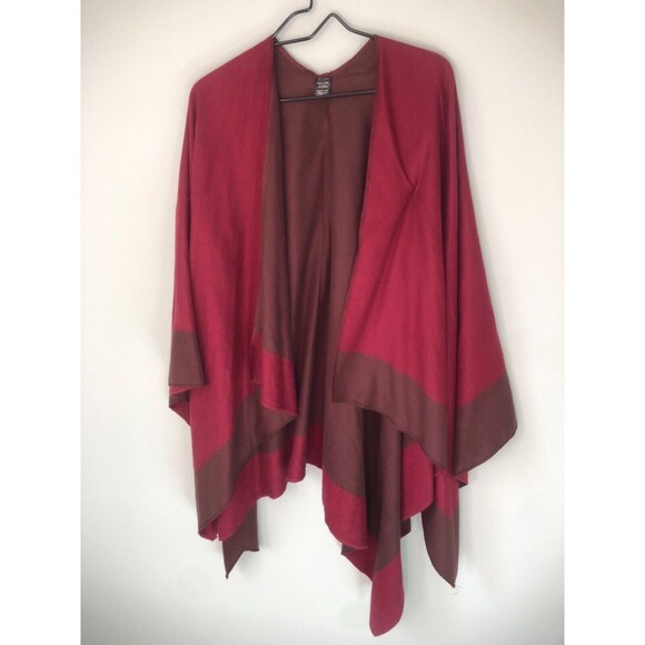 Amanda Blu Brown Maroon Viscose Blend One Size Wrap - Picture 1 of 3